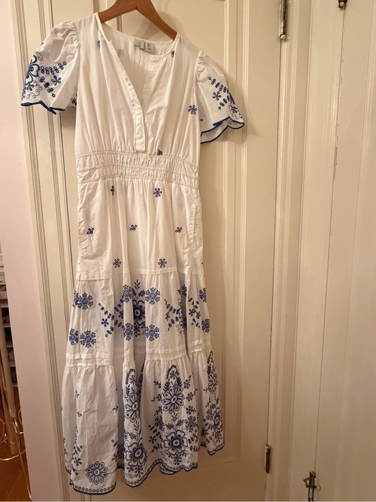 Joie Dresses & Skirts - Joie Maxi Dress: Eyelet Edition | White & Blue Embroidered Sundress (NWOT)
